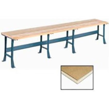 GLOBAL EQUIPMENT Production Workbench w/ Shop Top Square Edge, 180"W x 30"D, Gray 500310